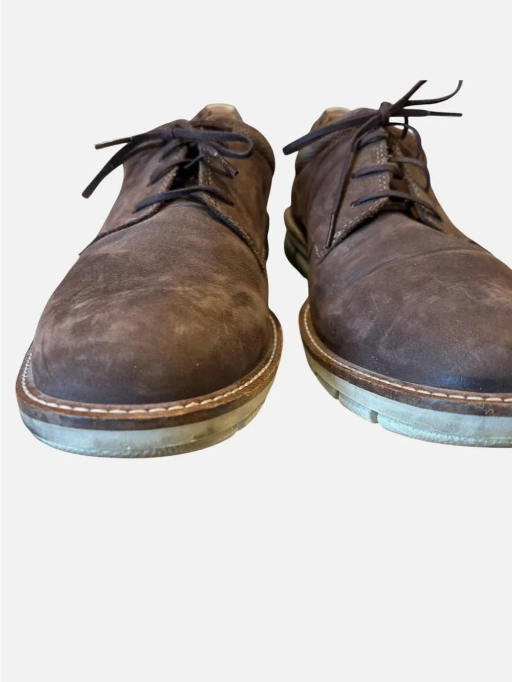 Ecco Men's Jeremy Brown Leather Oxford Lace Up Nubuck US Size 11 EU 45 Coffee